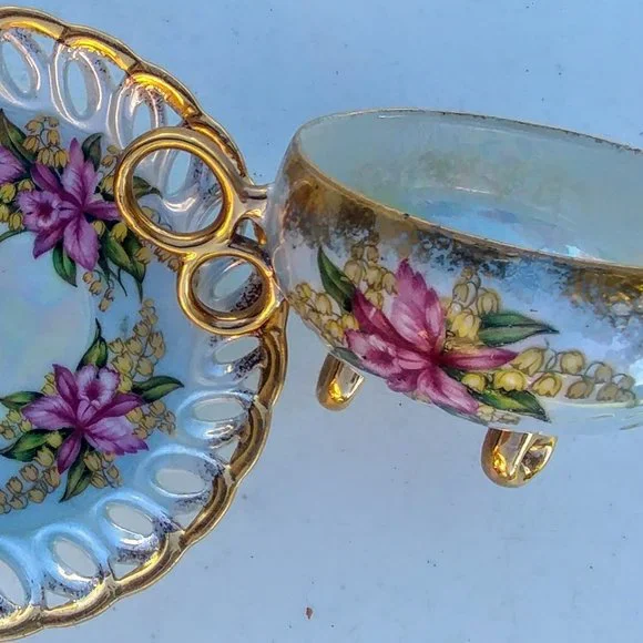 L.M. Royal Halsey very fine china cup & saucer set - Picture 6 of 10